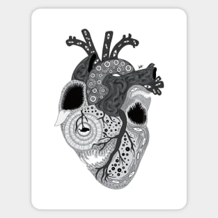 Eldritch Heart (Grayscale) Sticker